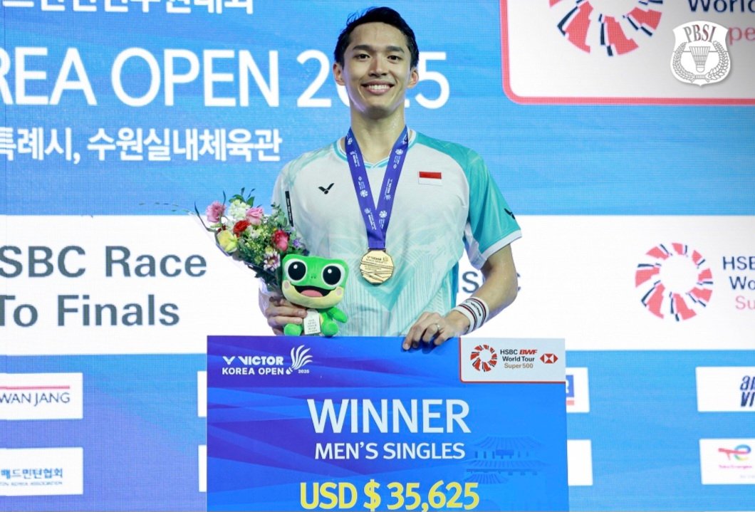 Jonatan Christie Juara Korea Open 2025 Usai Taklukkan Antonsen